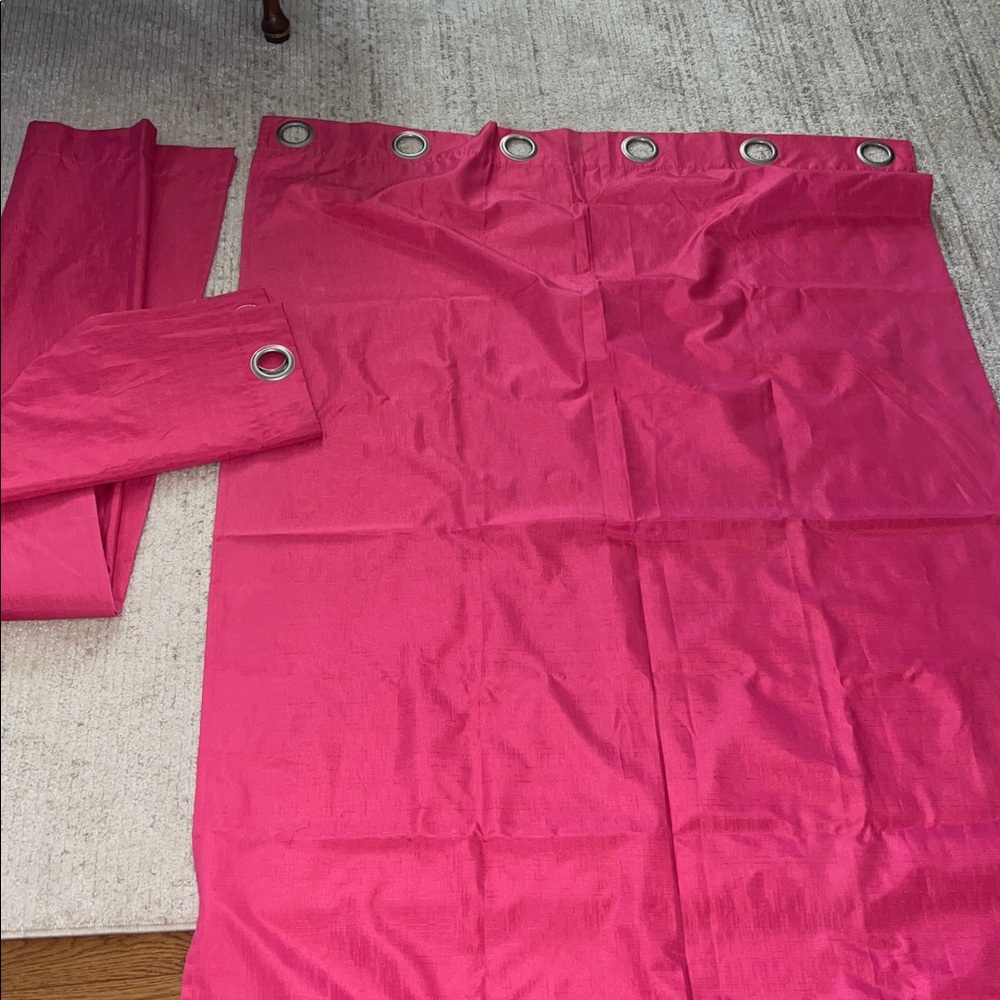 Pink Grommet Curtains (2 panels)